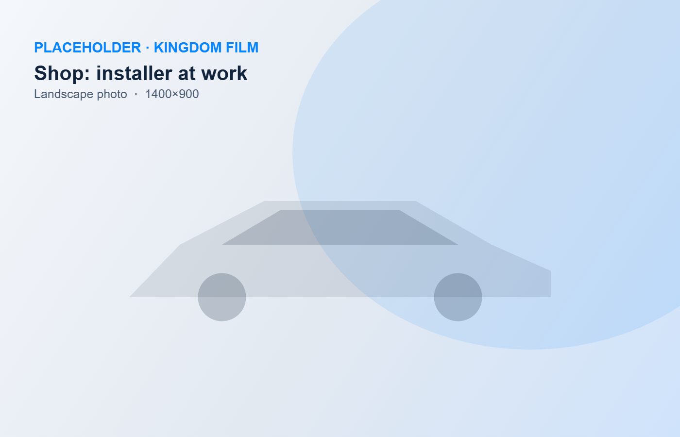 Kingdom Film installer at work